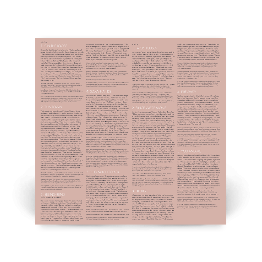 Flicker - Blue Swirl Vinyl Lyrics Sleeve