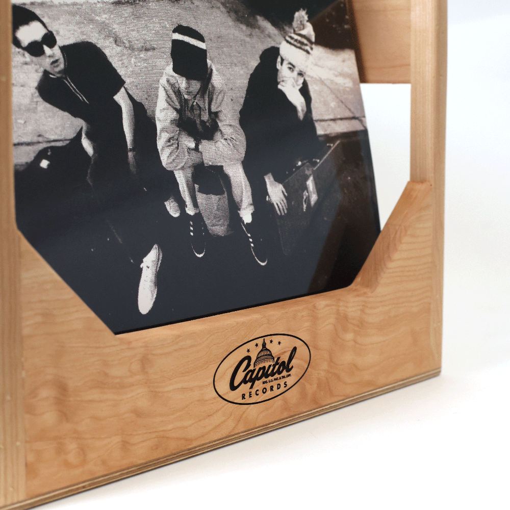 Capitol x WickerWoodWorks - The Cube: 12" Vinyl Storage Crate natural detail