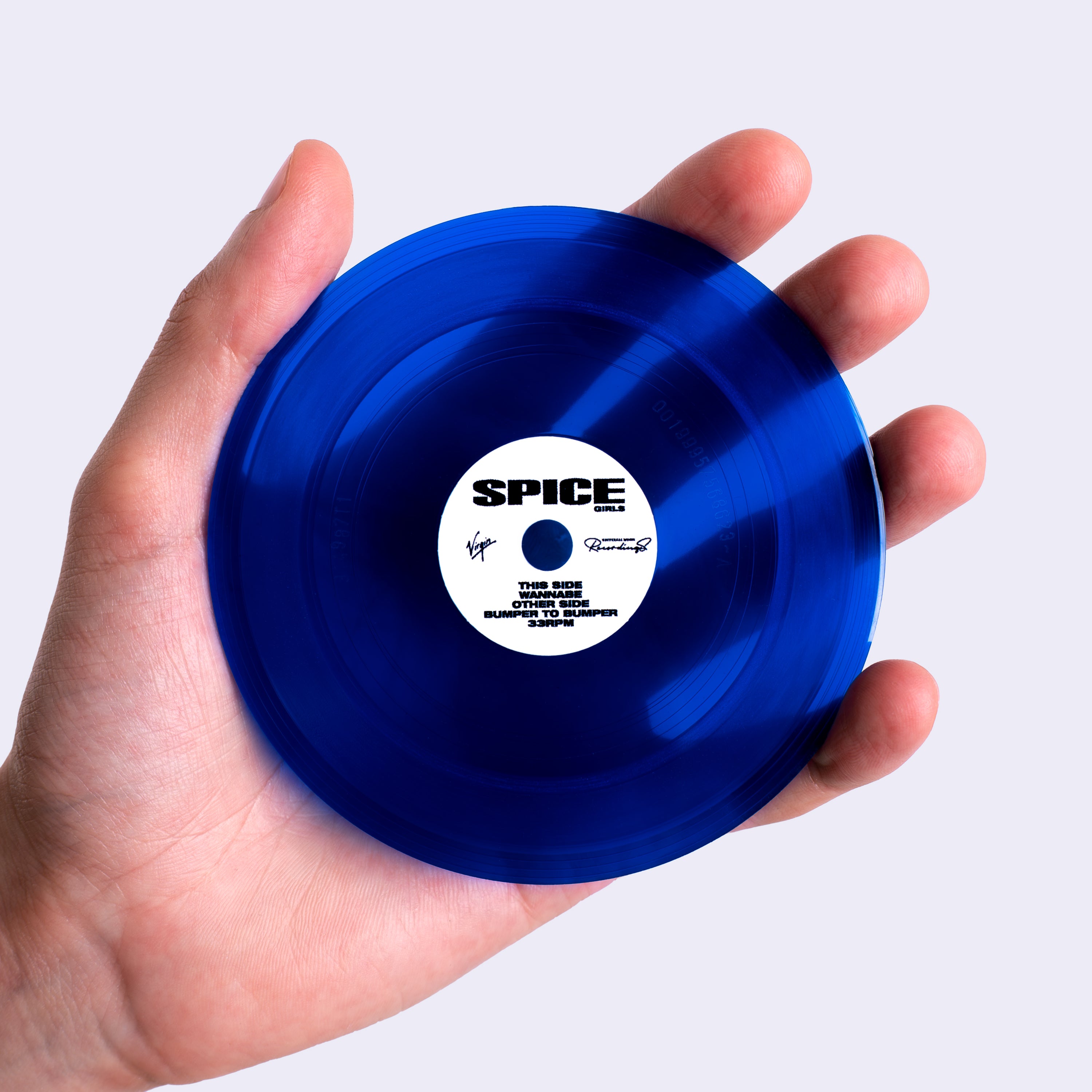 Wannabe (Cobalt Transparent) 4” Tiny Vinyl Hand