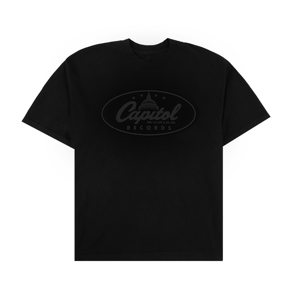 Capitol Records Monochrome Black T-Shirt