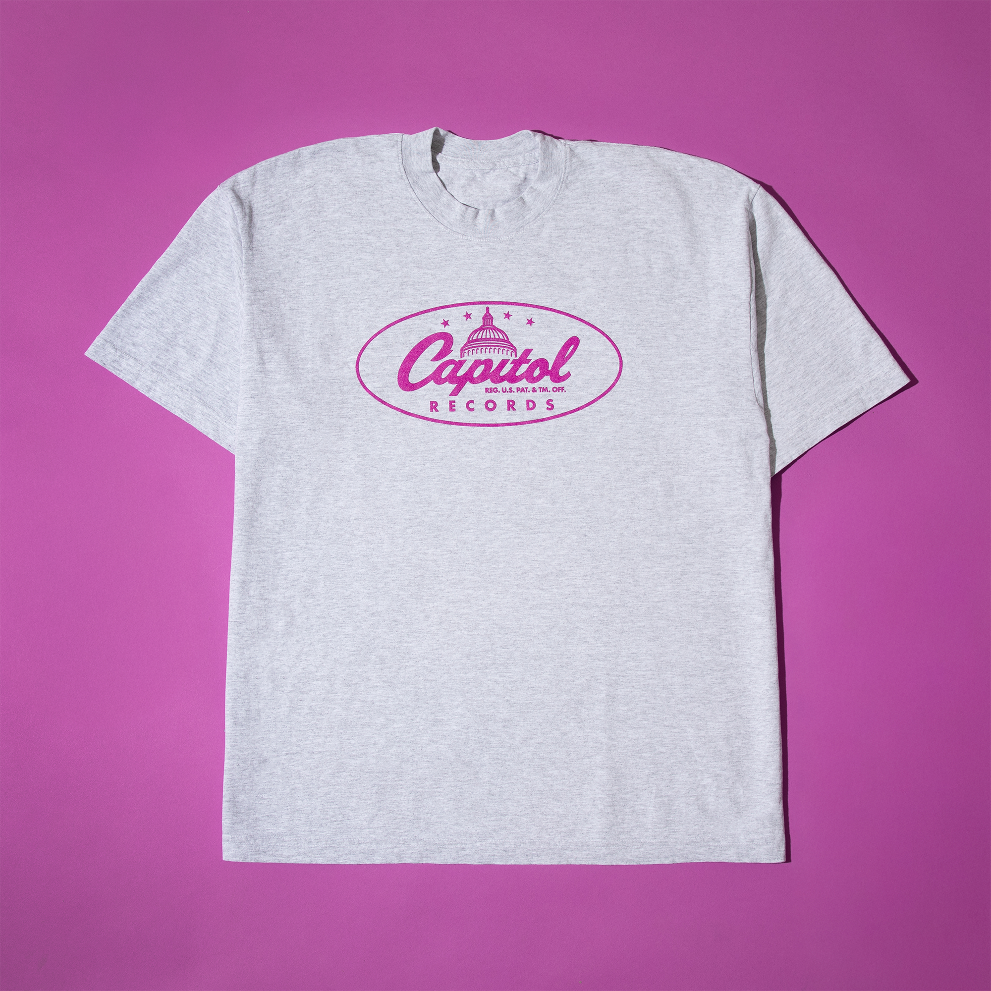 Capitol Records Heather Grey & Orchid T-Shirt