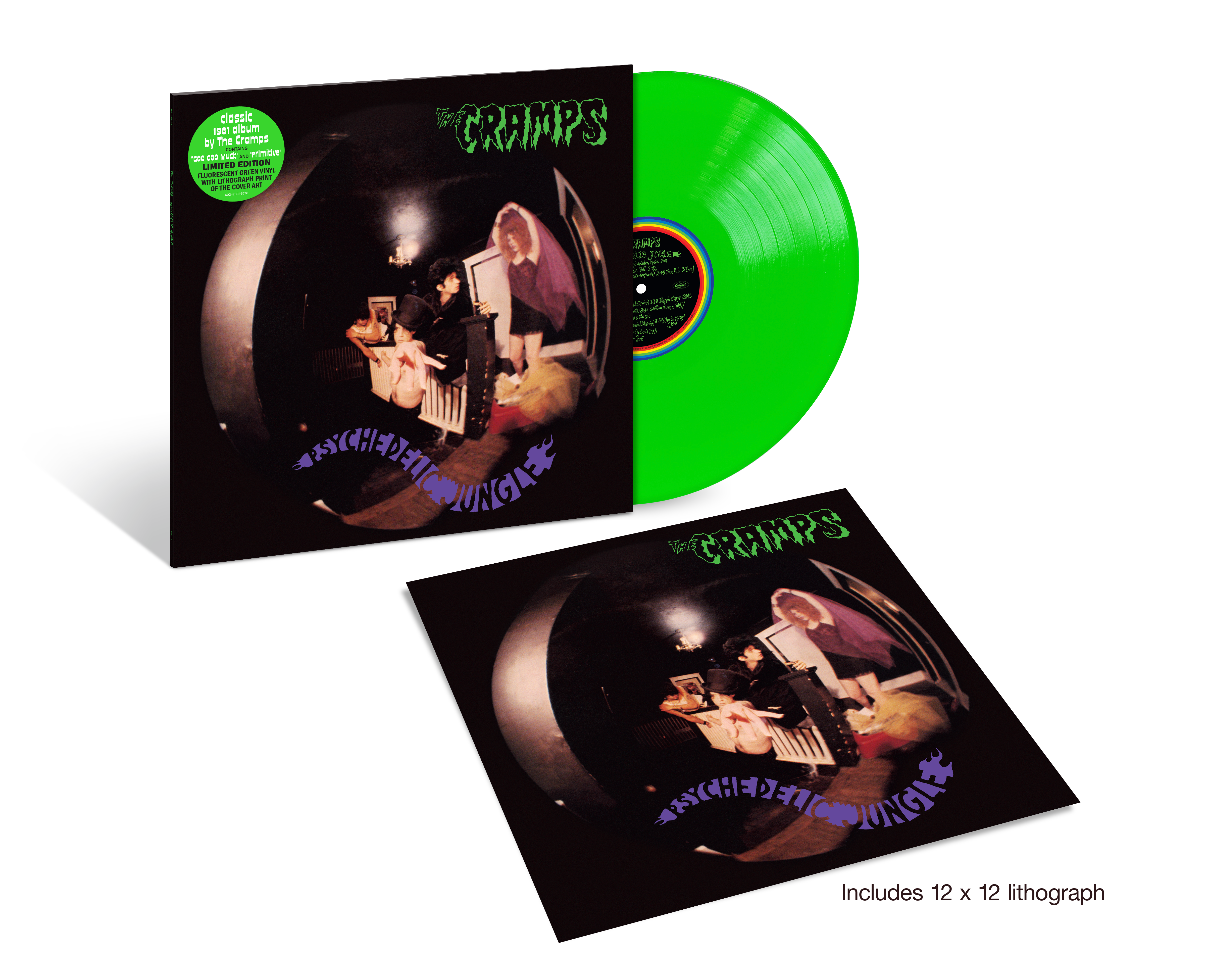 Psychedelic Jungle Fluorescent Green Vinyl
