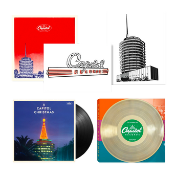 75 Years of Capitol Records Book + 3 Lithographs + A Capitol Christmas LP