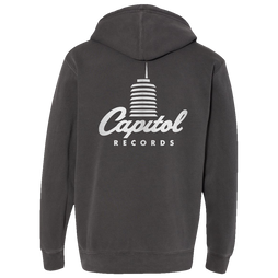 Capitol Records Microphone Stitched Logo Black Hoodie